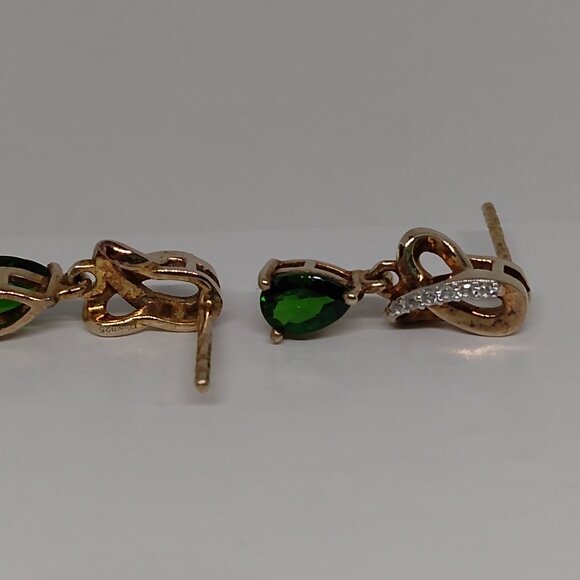 Russian chrome diopside earrings - Picture 4 of 5